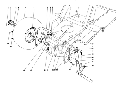 Front Axle Assembly Diagram and Parts List for 57360 5000001 - 5999999 Toro Lawn Tractor