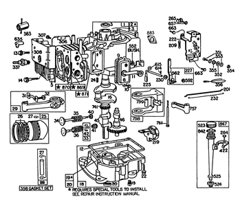 Engine Briggs & Stratton Model 191707-5816-01 (Model 57300)(Continued) Diagram and Parts List for 57300 4000001 - 4999999 Toro Lawn Tractor