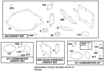 Engine Briggs & Stratton Model 12h802-1758-E1 Diagram and Parts List for 20489 8900001 - 8999999 Toro Lawn Mower