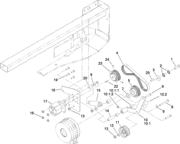 Cooling Pump Drive Assembly Diagram and Parts List for 74269CP (280000001-280999999)(2008) Toro Lawn Mower