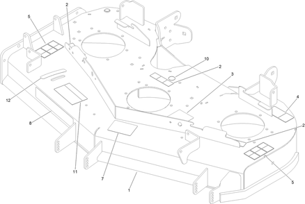 Deck Decal Assembly Diagram and Parts List for 74952 403319825-999999999 Toro Lawn Mower