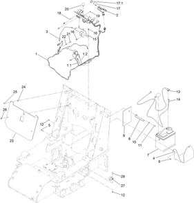 Electrical Assembly Diagram and Parts List for 22324 407960000 - 409359999 Toro Lawn Tractor Accessories