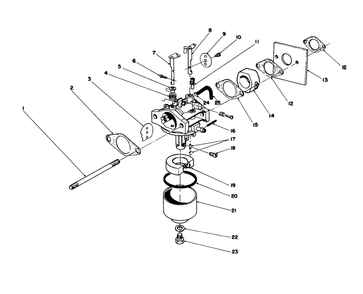Carburetor Assembly (Model No. 47ph7) Diagram and Parts List for 16785 8000001 - 8007011 Toro Lawn Mower