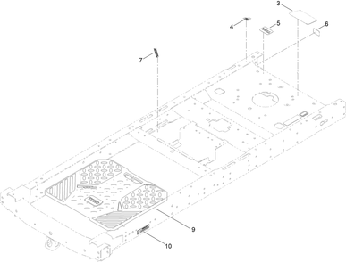 Frame Decal Assembly Diagram and Parts List for 75760W 407200000 - 410299999 Toro Lawn Tractor