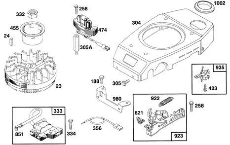 Engine Gts-150 Diagram and Parts List for 20928BC 49000001 - 49999999 Toro Lawn Mower