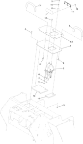 Control Valve And Reference Bar Assembly Diagram and Parts List for 22327HD 401900000 - 401999999 Toro Lawn Tractor Accessories