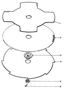 Weed Blade And Brush Blade (Optional) Diagram and Parts List for 30910 1000001 - 1999999 Toro Trimmer