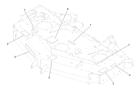 Deck Decal Assembly No. 139-8131 Diagram and Parts List for 72942TE 411000000 - 413999999 Toro Lawn Tractor