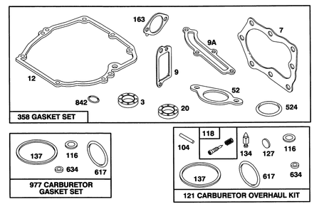 Engine Briggs & Stratton Model 124702-3115-01 Diagram and Parts List for 20436WF 39000001 - 39999999 Toro Lawn Mower