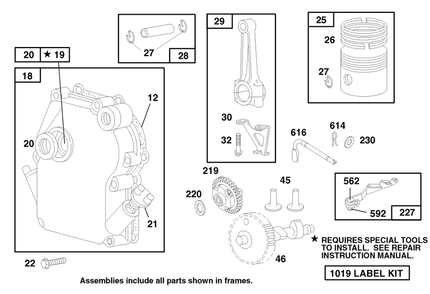 Engine Briggs & Stratton Model 135202-0263-01 Diagram and Parts List for 62924 7900001 - 7999999 Toro Leaf Blower / Vacuum