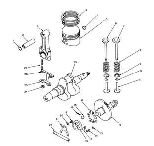 Crankshaft Assembly Diagram and Parts List for 62040 8000001 - 8999999 Toro Generator