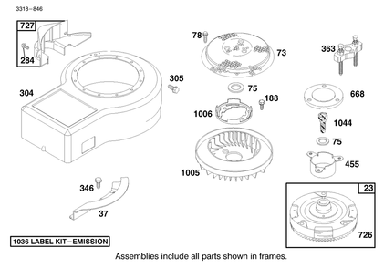 Engine Briggs & Stratton Model 28n707-0631-A1 Diagram and Parts List for 71215 7900001 - 7999999 Toro Lawn Tractor