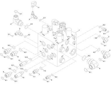 Traction Manifold Assembly Diagram and Parts List for 23803 400000000 - 999999999 Toro Lawn Tractor Accessories