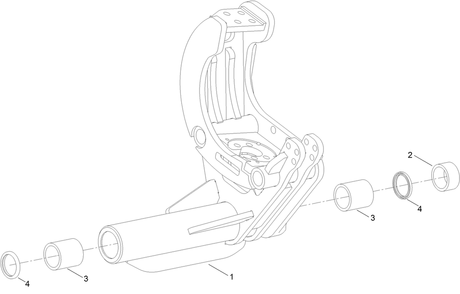 Front Left And Rear Right Attachment Bracket  Assembly No. 133-5072 Diagram and Parts List for 25429E  Toro Lawn Tractor Accessories
