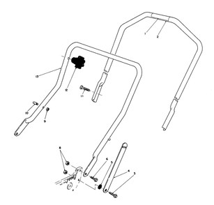 Handle Assembly Diagram and Parts List for 20581 8000001 - 8999999 Toro Lawn Mower