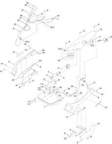 Styling Pod Assembly Diagram and Parts List for 76411 417265516 - 417299999 Toro Lawn Tractor