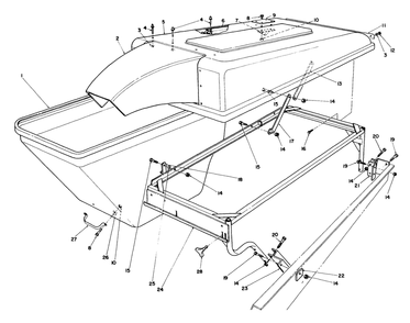Grass Collection System Model No. 30576 (Optional) (Continued) Diagram and Parts List for 30718 0000001 - 0999999 Toro Lawn Tractor