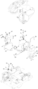 Electrical System Assembly Diagram and Parts List for 77284 410200000-411582569 Toro Lawn Tractor