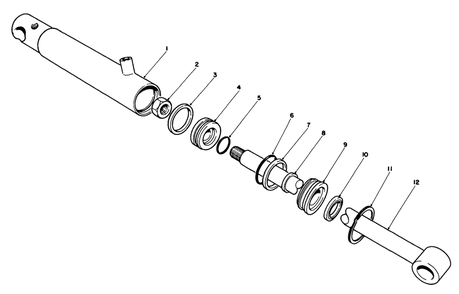Hydraulic Cylinder No. 68-9700 Diagram and Parts List for 30798 0000001 - 0999999 Toro Lawn Tractor