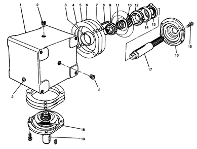 Gear Box Assembly No. 68-6810 Diagram and Parts List for 30564 300001 - 399999 Toro Lawn Mower