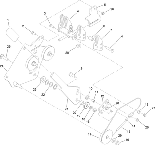 Speed Control Assembly Diagram and Parts List for 74534TE (310000001-310999999)(2010) Toro Lawn Mower
