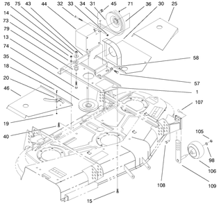 Covers, Gearbox And Gage Wheel Assembly Diagram and Parts List for 30753 990001 - 999999 Toro Lawn Mower