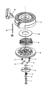 Rewind Starter No.590635 Diagram and Parts List for 20780C 8000001 - 8999999 Toro Lawn Mower