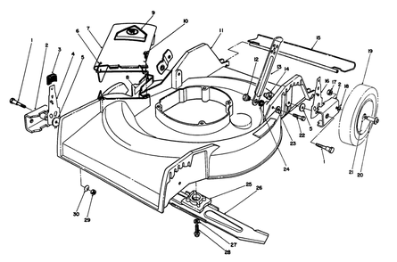 Housing Assembly Diagram and Parts List for 16403 1000001 - 1999999 Toro Lawn Mower