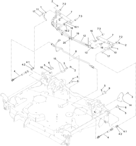 Folding Deck Hydraulic Assembly Diagram and Parts List for 74096 400000000-403247446 Toro Lawn Tractor