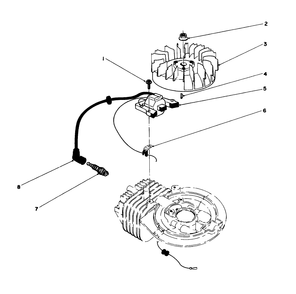 Flywheel & Magneto Assembly (Engine Model No. 47ph7) Diagram and Parts List for 20584 8000001 - 8999999 Toro Lawn Mower