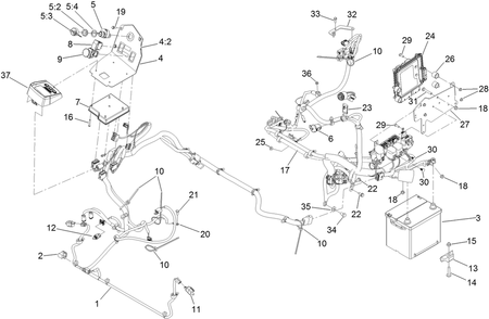 Part Location Diagram of 121-5592 Toro Controller-Engine