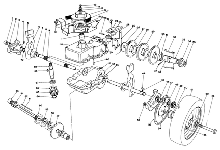 Gear Case Assembly (Model 22020) Diagram and Parts List for 22020 3000001 - 3999999 Toro Lawn Mower