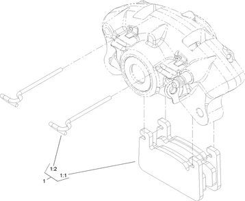 Caliper Assembly Diagram and Parts List for 12004TC 240000001 - 240999999 Toro Lawn Tractor