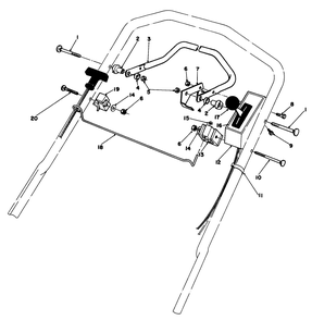 Control Assembly Diagram and Parts List for 20581 5000001 - 5999999 Toro Lawn Mower