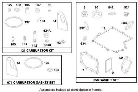 Engine Briggs & Stratton Model 28m707-0127-01 Diagram and Parts List for 71185 7900001 - 7999999 Toro Lawn Tractor
