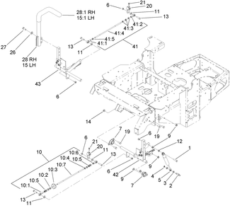 Motion Control Assembly Diagram and Parts List for 74410 (280000001-280999999)(2008) Toro Lawn Mower
