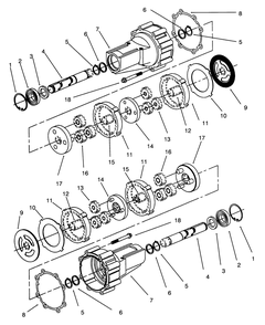 Transmission Eaton Model 751-045 Diagram and Parts List for 72041 3900001 - 3999999 Toro Lawn Tractor