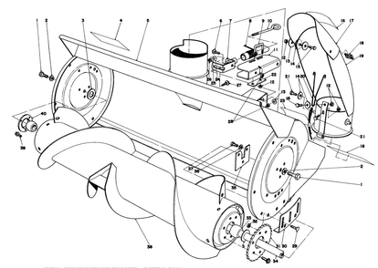 36" Snowthrower Attachment Model No. 59136 (Continued) Diagram and Parts List for 57385 1000001 - 1999999 Toro Lawn Tractor