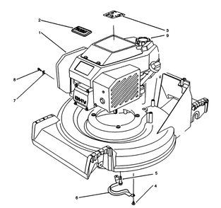 Engine Assembly Diagram and Parts List for 27500 2000001 - 2999999 Toro Lawn Mower