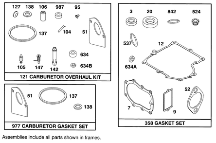 Engine Briggs & Stratton Model 286707-0452-01 Diagram and Parts List for 71180 3900001 - 3999999 Toro Lawn Tractor