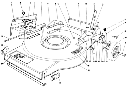 Mower Housing Assembly-Model 16860 Diagram and Parts List for 16860 1000001 - 1999999 Toro Lawn Mower