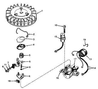 Magneto No. 610794a Engine Model Ah520 Type 1585a Unit Model 38120 (Used On Units With Serial No. 0100000 Thru Diagram and Parts List for 38130 0015001 - 0499999 Toro Snow Blower