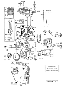 Engine Model No. 130202 Type 0492 Briggs & Stratton Diagram and Parts List for 62912 5000001 - 5999999 Toro Leaf Blower / Vacuum