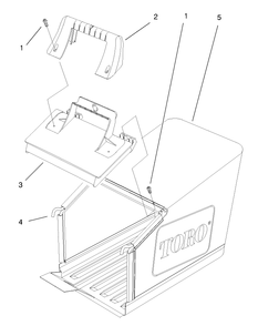 Bag And Components Assembly Diagram and Parts List for 20803 8900001 - 8999999 Toro Lawn Mower