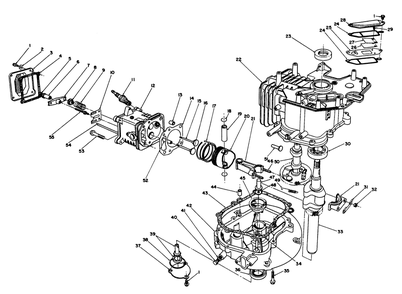 Crankcase Assembly (Continued) (Engine No. Vmj7) Diagram and Parts List for 26625CS 9000001 - 9999999 Toro Lawn Mower