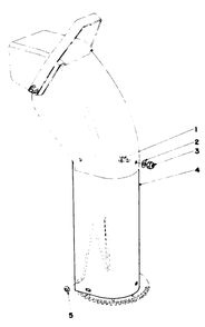 Chute Extension Kit 26-1100 Diagram and Parts List for 30775 200001 - 299999 Toro Lawn Tractor