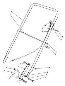 Handle Assembly (Model 22030) Diagram and Parts List for 22030 1000001 - 1999999 Toro Lawn Mower