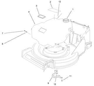 Engine Assembly Diagram and Parts List for 26638 9900001 - 9999999 Toro Lawn Mower