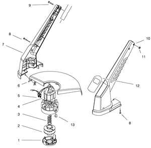 Motor & Housing Assembly Diagram and Parts List for 51324 79000001 - 79999999 Toro Trimmer