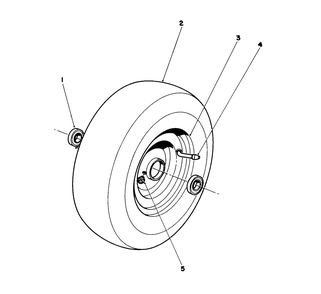 Front Wheel & Tire Assembly Diagram and Parts List for 55620 9000001 - 9999999 Toro Lawn Tractor